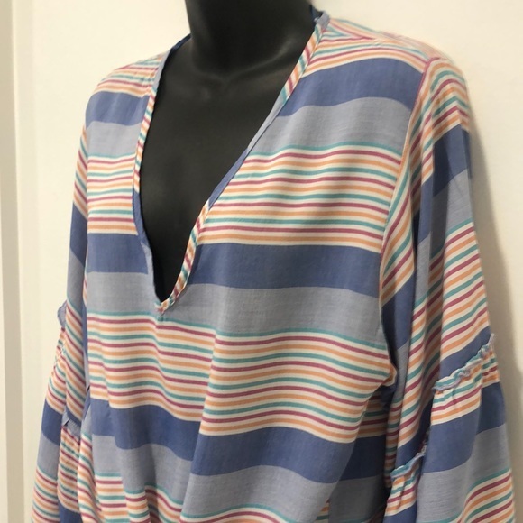 Anthropologie Lavender Field Large Top Blue - Picture 3 of 8